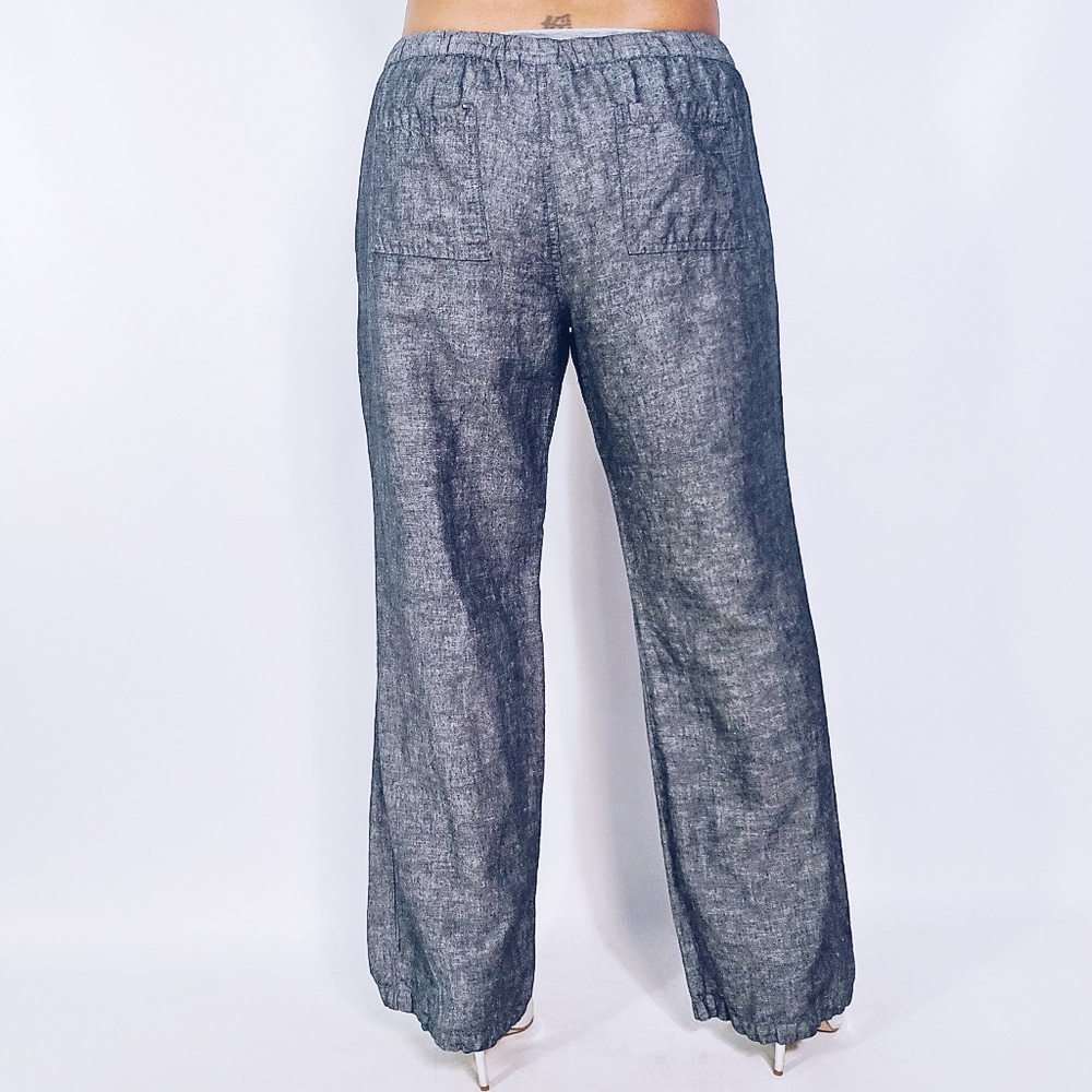 Linen Blend Drawstring Pants - Picture 4 of 10